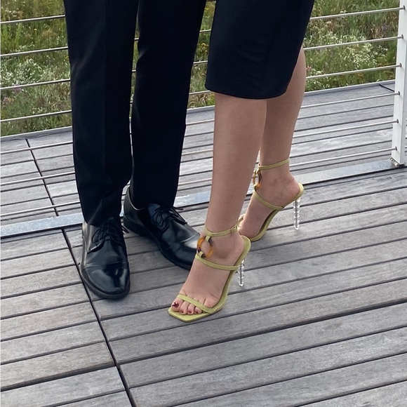 ✨green and tortoise ankle strap heels - Picture 6 of 6